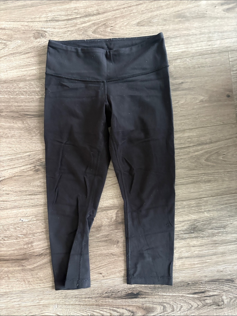 lululemon athletica Black Cropped High-Rise Leggings